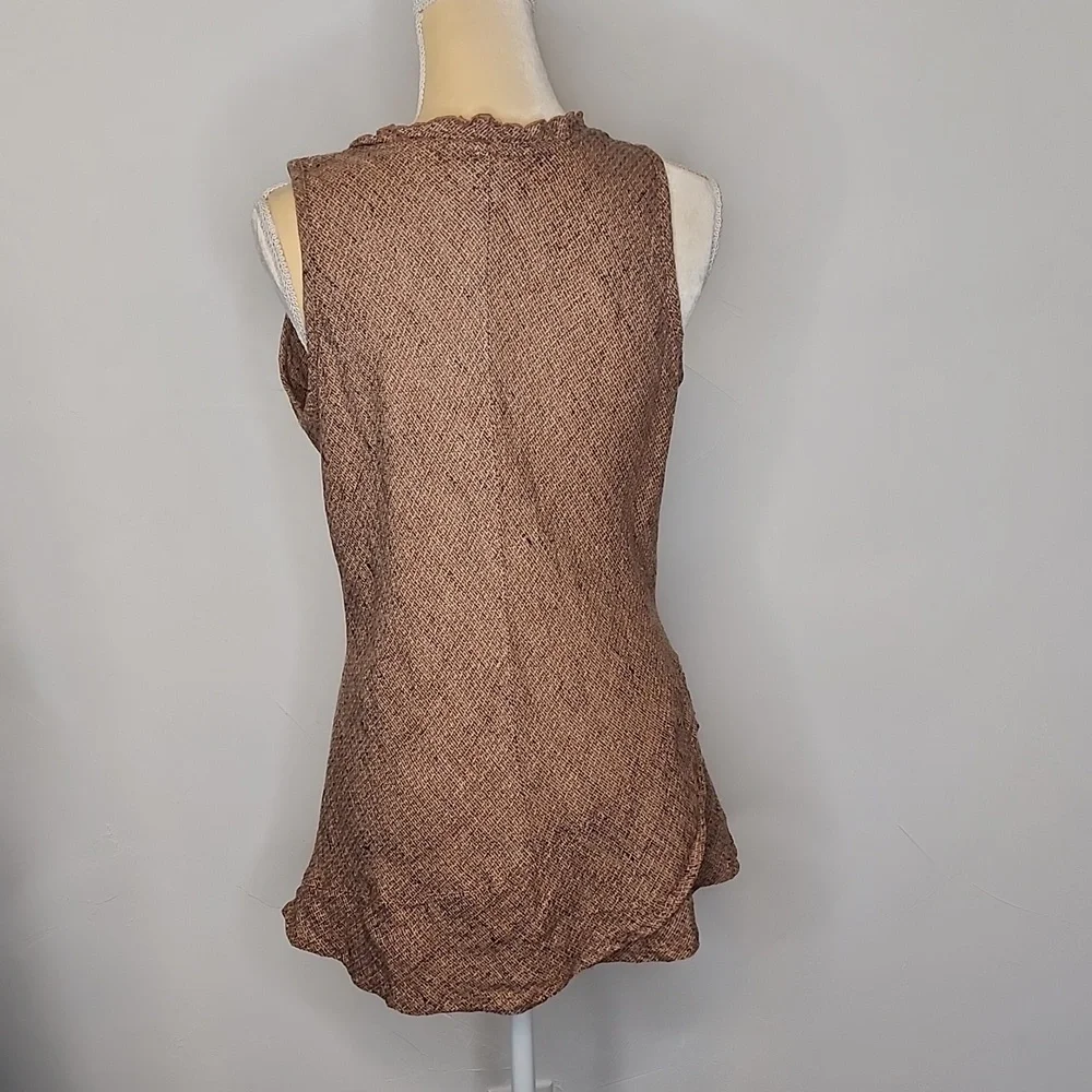SIZE small FLAX brand LINEN sleeveless top. A78 - Picture 5 of 9